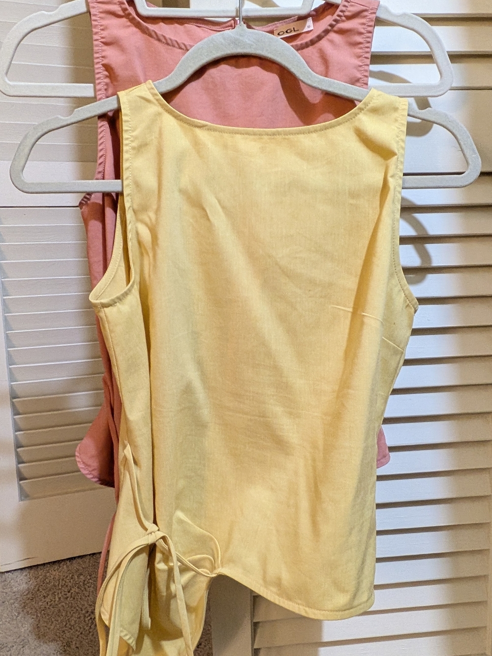 Yellow Side-Tie Sleeveless Top - Women